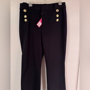 Lilly Pulitzer black stretch crop length pants